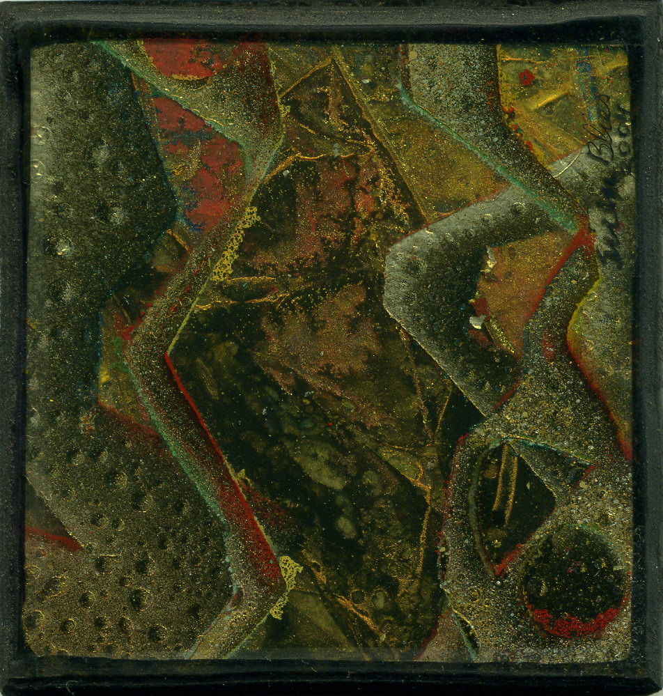 Acrylic and Lacquer on Wood Panel, 2.5in x 2.5in - 2004 